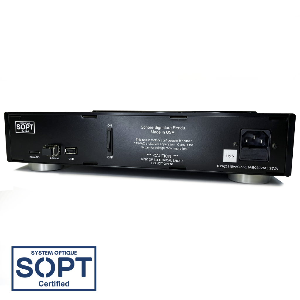 Sonore Signature Rendu SE Deluxe flagship streamer — rear panel