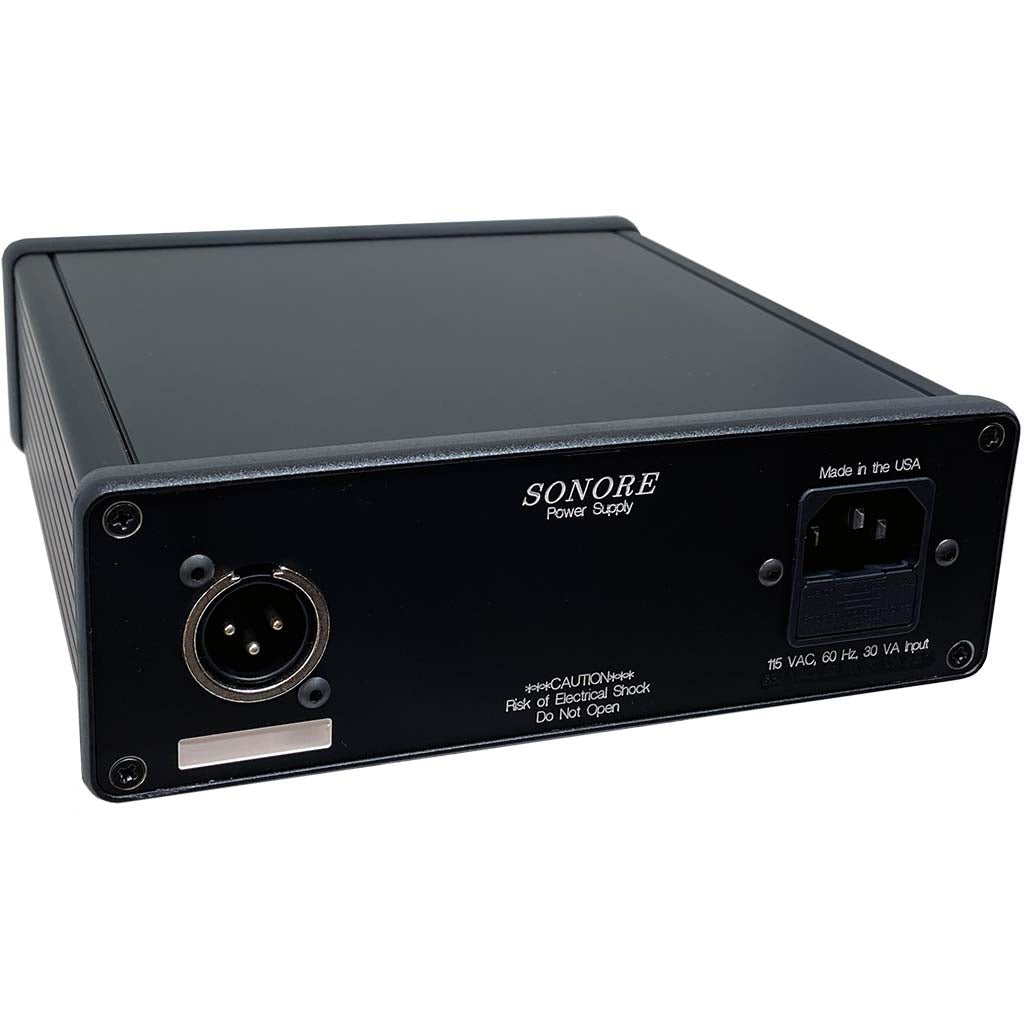 Sonore Audiophile Linear Power Supply — rear panel showing XLR DC output and IEC input
