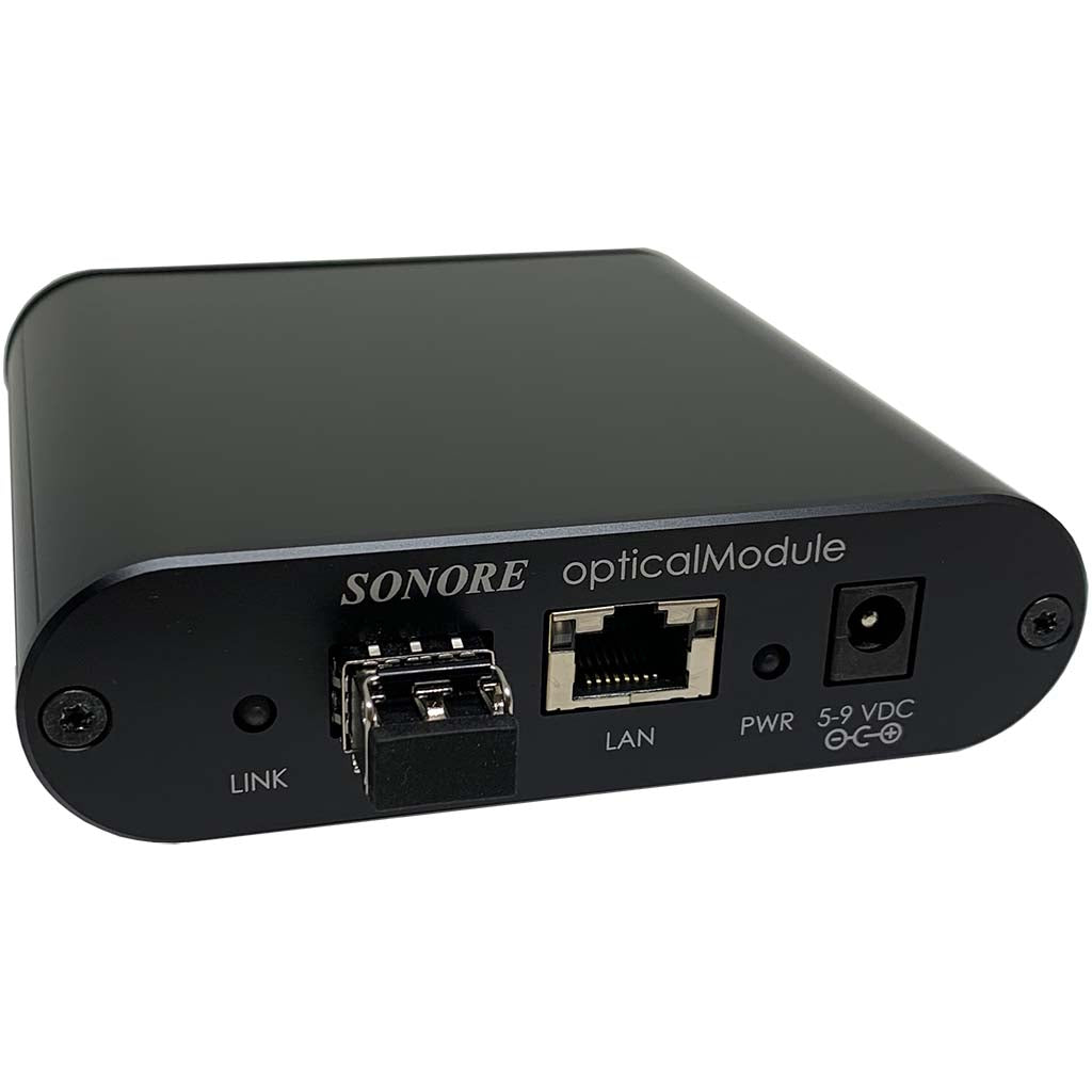 Sonore opticalModule Deluxe fiber media converter — rear