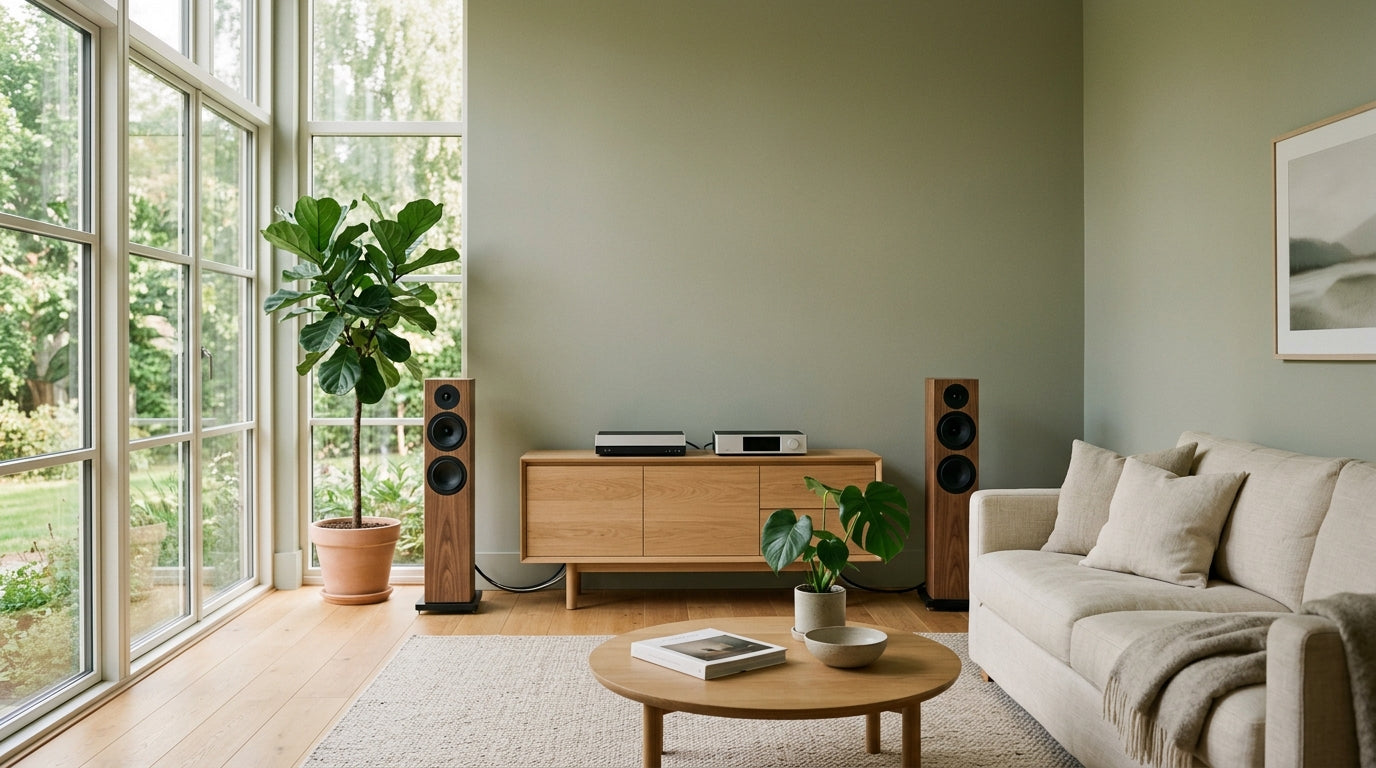 Silent, fanless music server in a listening room